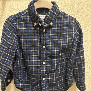 Polo Ralph Lauren Kids Blue and Black Plaid Shirt